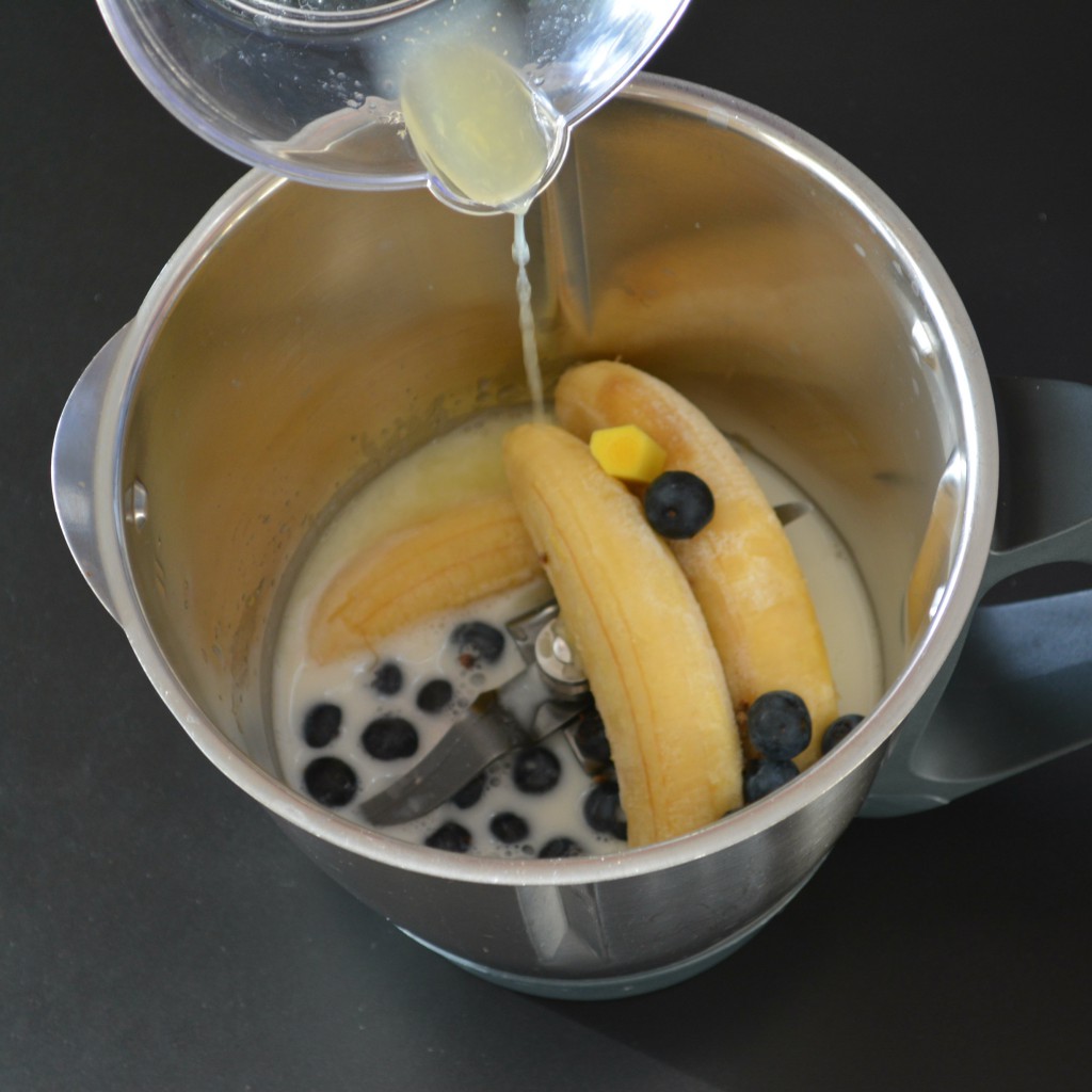 preparación smoothie